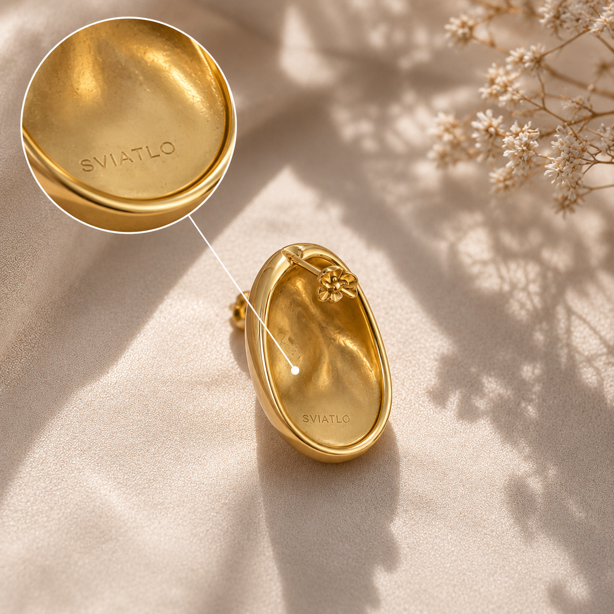 Personalized Molten Nugget Studs · 18K Gold Plated