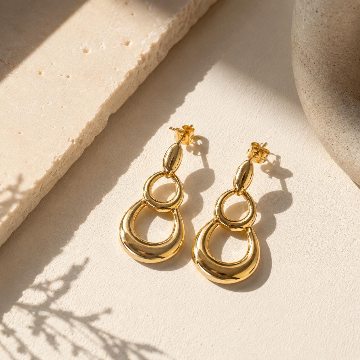 Personalized Teardrop Door-Knocker Drops · 18K Gold Plated