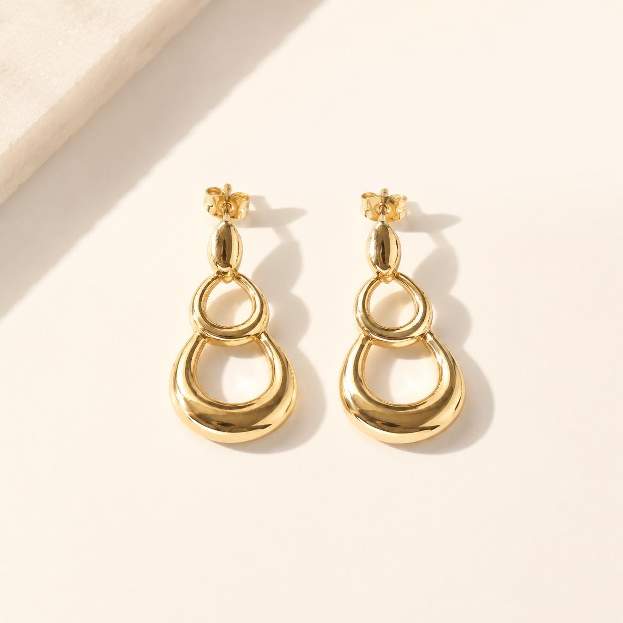Personalized Teardrop Door-Knocker Drops · 18K Gold Plated